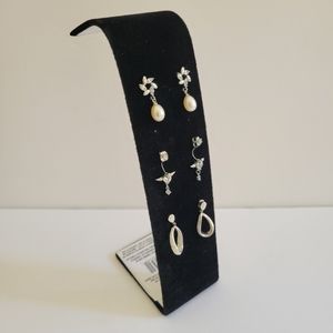 Women's Platinum Plated Crystal Earrings